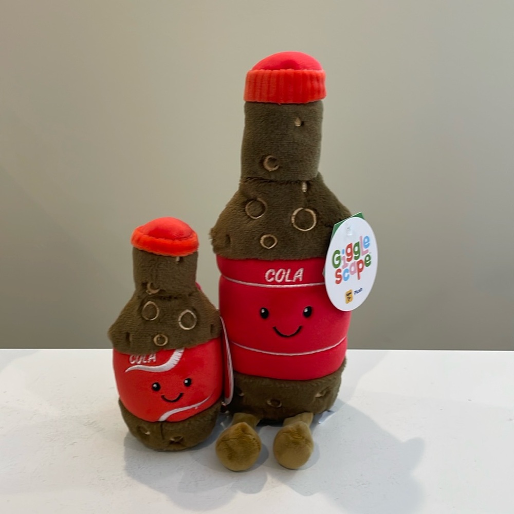 NWT Coca Cola Soda Drink Plush and Mini Backpack Clip by Gigglescape